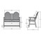 Highwood Usa 4ft Hamilton Counter Height Bench Outdoor Furniture for Patio, Backyard, Garden AD-BEN-HM2-EUC - alternate 2